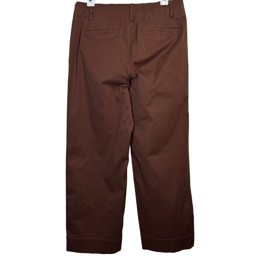 Talbots Womens Pants 6 New England Chino Chocolate‎ Brown Cropped Straight Leg - Picture 3 of 8